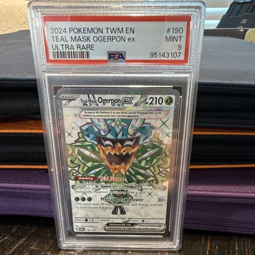 Teal Mask Ogerpon ex graded PSA 9 for sale on eBay