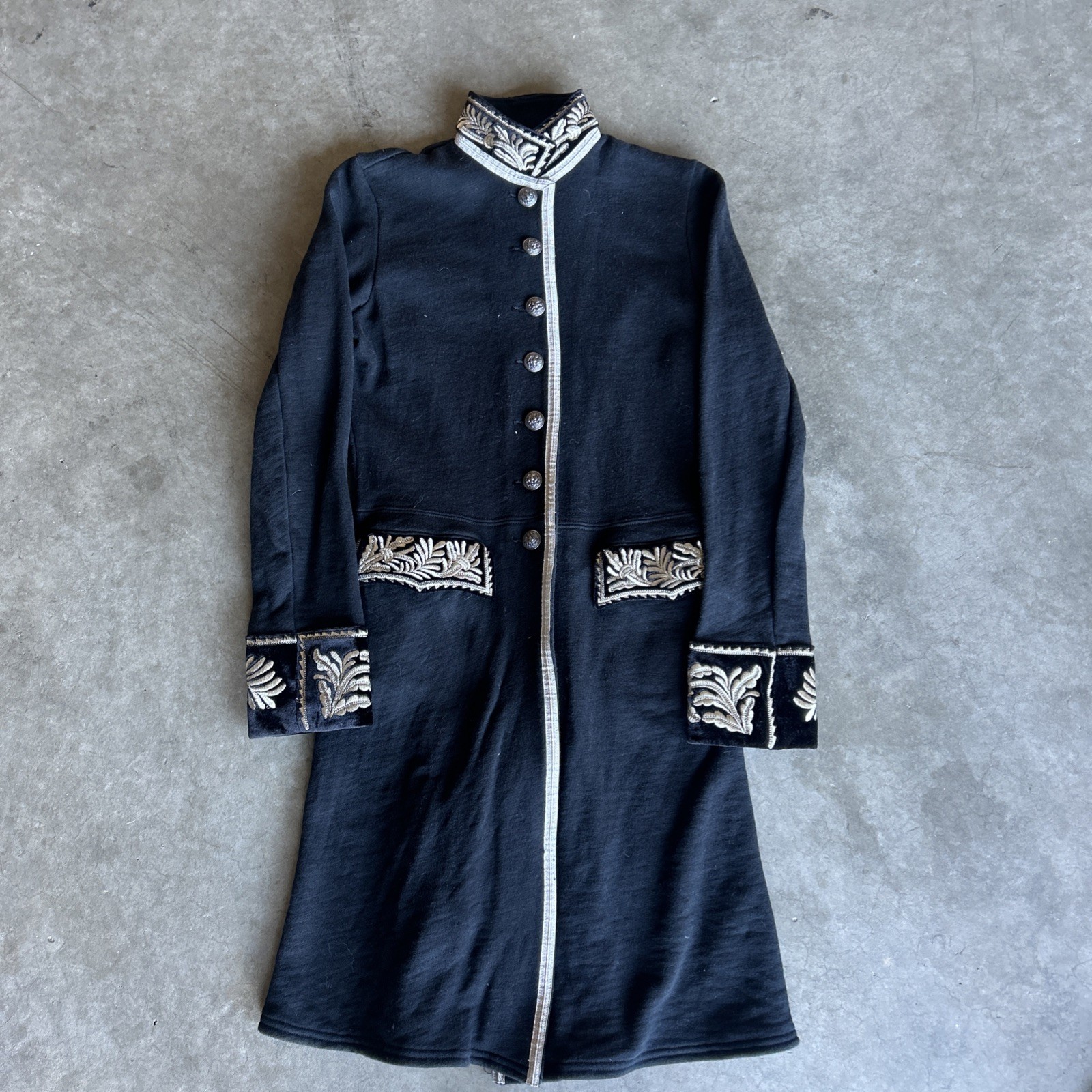RARE Ralph Lauren Denim & Supply Jacket Coat Officer Military Embroidery Black S