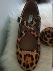 ALAIA  BALLET FLATS Criss Cross patent-leather trimmed leopard-print calf hair  — photo 5