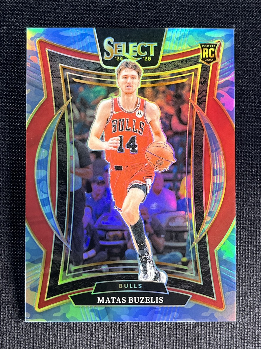 2024-25 Panini Select Matas Buzelis #70 Concourse Camo Blue Prizm Rookie RC /99