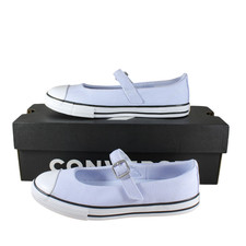 Converse Chuck Taylor Dainty Mary Jane Ox Youth US 1 Blueberry Ice White Black