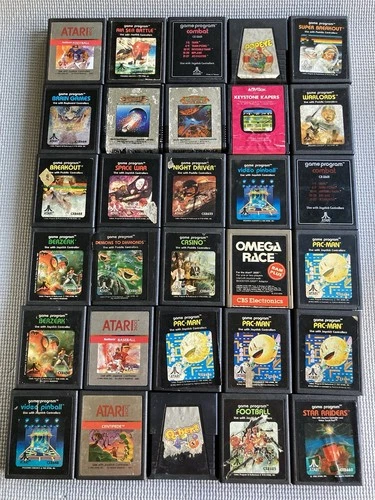Lot Of 30 Atari 2600 Game Cartridges