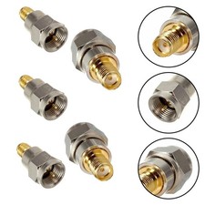 F Type Male to For SMA Female Coax Connector Reliable Signal Transmission