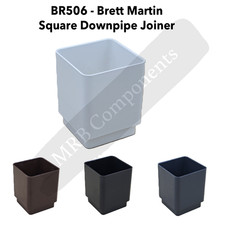 Brett Martin Fallrohr - 65 mm Vierkant Fallrohrverbinder - BR506