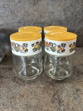 Spice Of Life Set 13 Gemco Corning Glass Jars Spice Shakers Veggies Mushroom Vtg