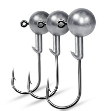 5pcs/lot Weedless Crank Jig Head Fishing Hooks 1g-20g All Size Round Ball Barbed