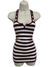 ABERCROMBIE FITCH RIBBED Henley Tank Top Long Layering Womens Large Y2K inspir