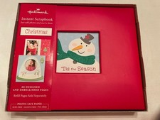 NEW Hallmark Christmas Tis The Season Instant Scrapbook Album 6x6 Red Paper Box