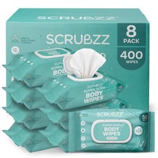 Adult Wipes for Elderly, Extra Large 8 x 12 Thicker, 50 Count Pack of 8
