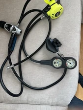 Aqua Lung Titan First & Second Stage With Octopus ,Psi , depth gauge and compass