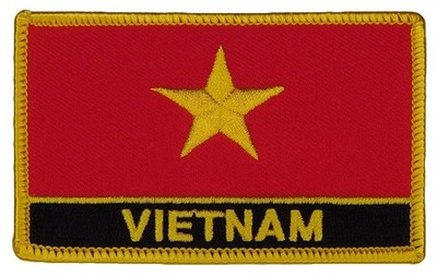 Rectangular Country's Vietnam Rectangular Country Embroidered Iron On Patch FPR-253 | eBay