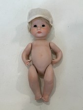 Antique SFBJ 252 Paris All Porcelain Doll 8" French Baby Doll Glass Eyes Jointed