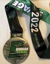 SAVAGE RACE BLITZ Obstacle Course Marathon Running 2022 Medal FREE SHIPPING