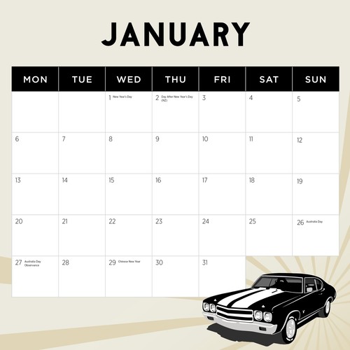 Hot Mustangs 2025 Calendar - Picture 3 of 4