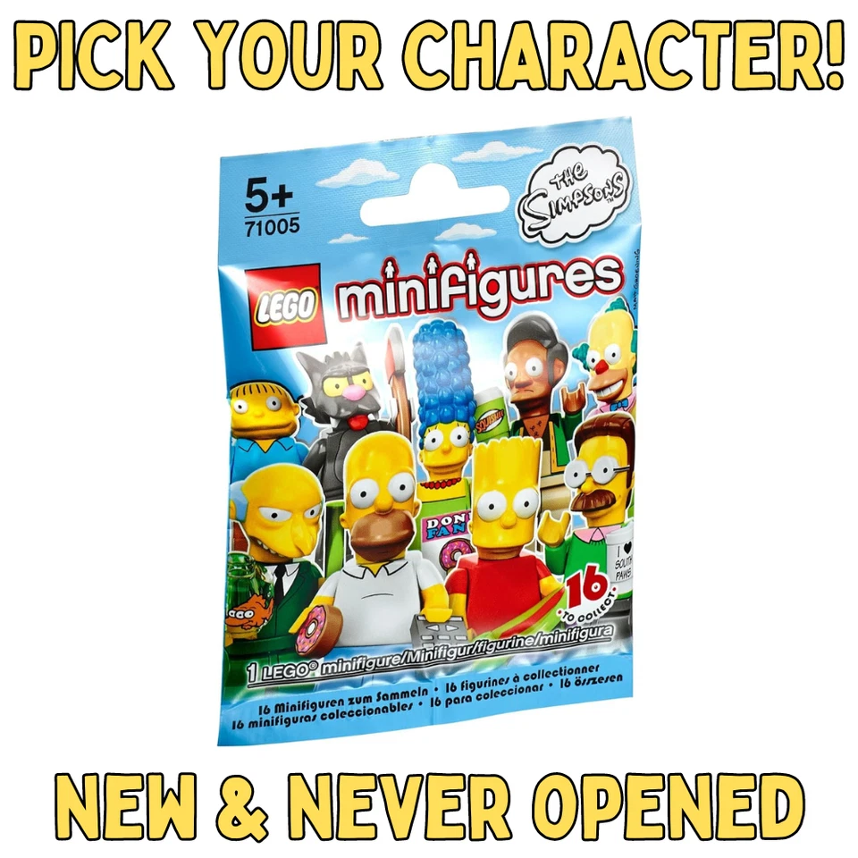 YOU PICK New Sealed LEGO Simpsons Minifigures Series 1 (71005) Stocking Stuffer - Image 2 of 3