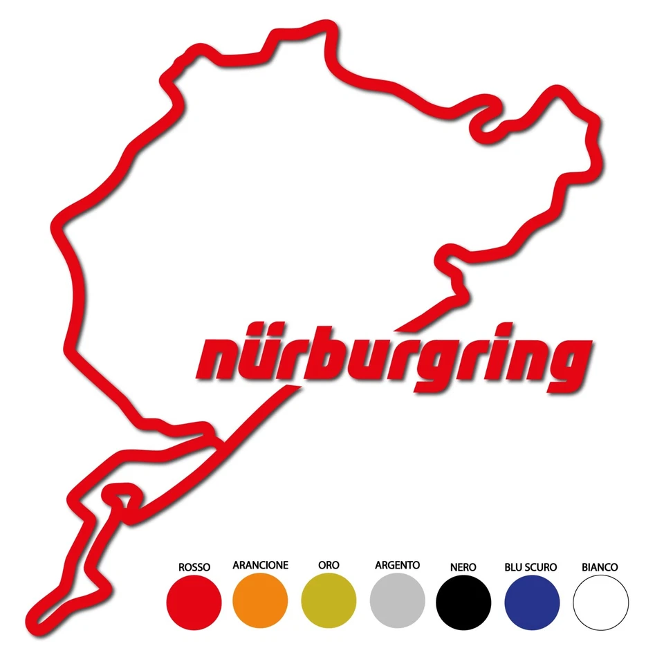 AVERY Adesivo NURBURGRING CIRCUITO PISTA GERMANIA AUTO MOTO sticker decal tuning