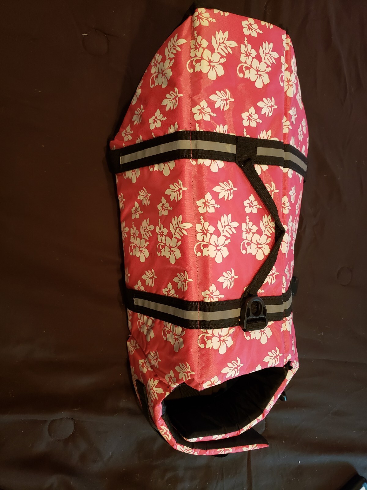 Size XL Life Jacket for Dogs Pink Floral Adjustable Straps