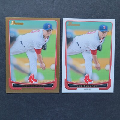 JOSH BECKETT Card #64 White & Gold Border You get both cards 2012 Bowman