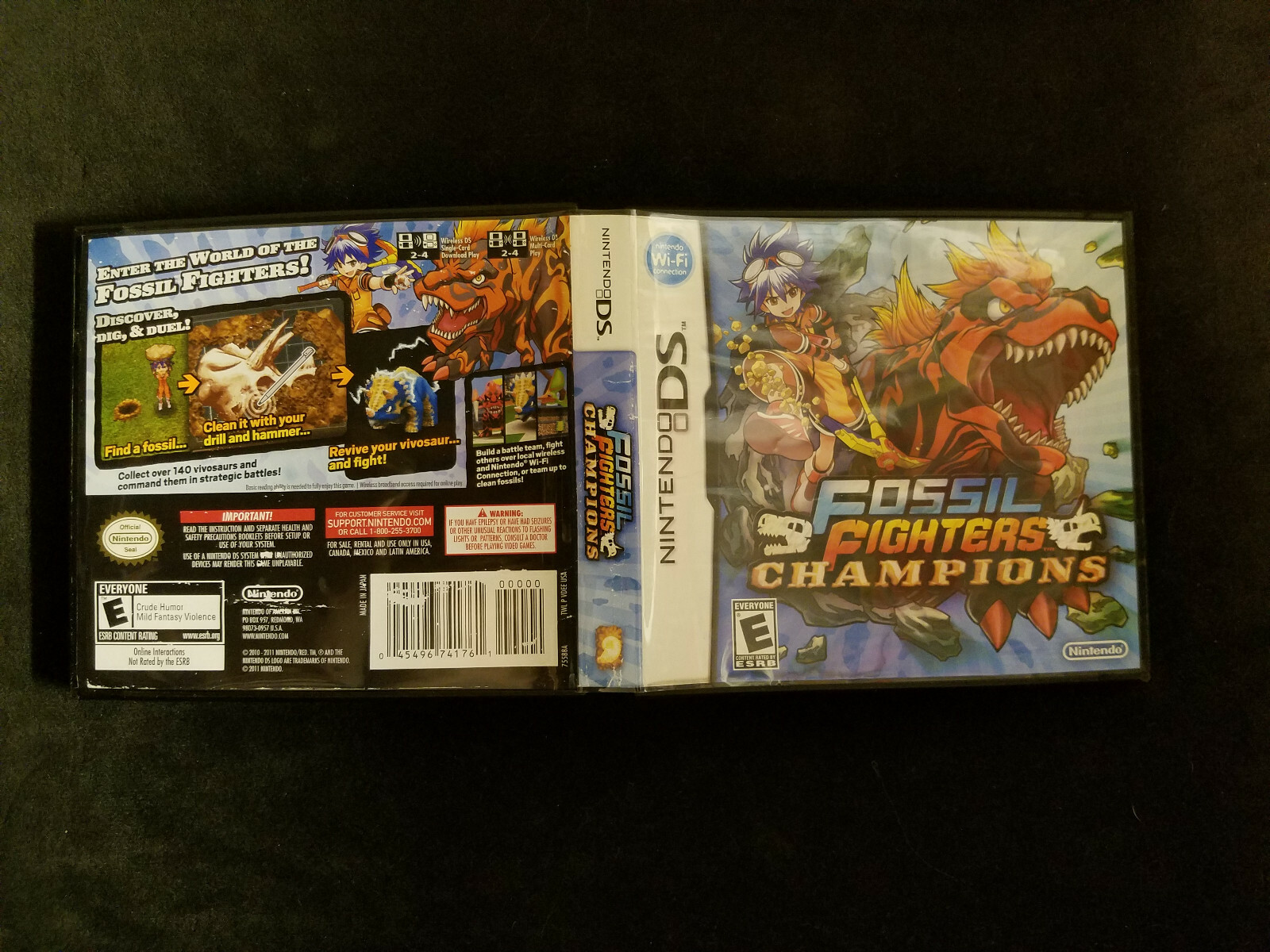 Fossil Fighters: Champions - Case Only - Case Art has Water Damage - NO GAME  | eBay