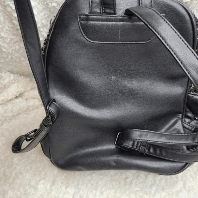 ‎Badgley Mischka Studded Tweed-Pocket Backpack Badgley Mischka Black Studded Tweed Backpack w/Pockets | eBay main image 2