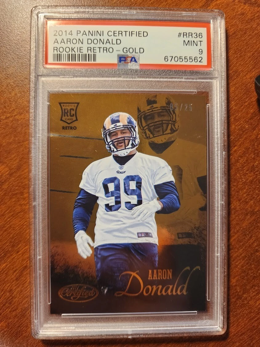 Aaron Donald Panini Certified Rookie Retro #RR36 Gold