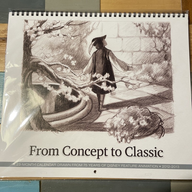 Disney D23 2012-2013 Calender From Concept To Classic NEW! Perfect for framing