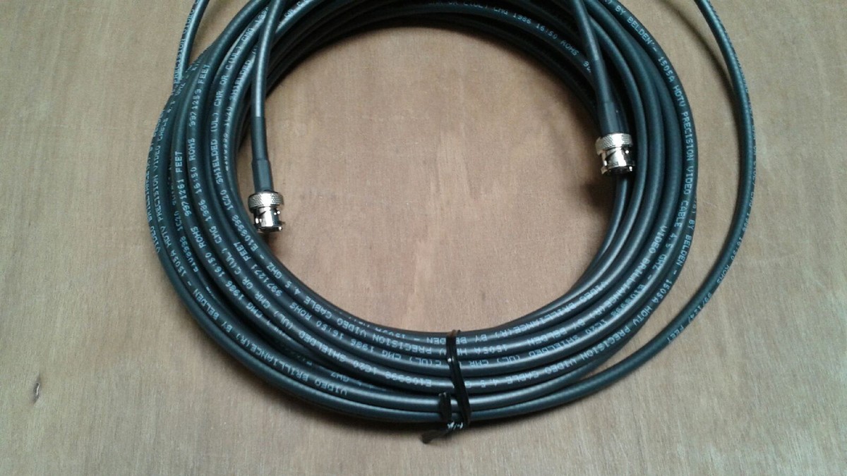 Belden 1505A RG-59 Coax Cable – 300ft BNC Male To BNC Male For HD-SDI Video 4.5 GHz