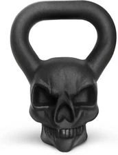 Yes4All Skull Kettlebell Demon 25 lb, Primal Cast Iron Powder Coated Kettlebells