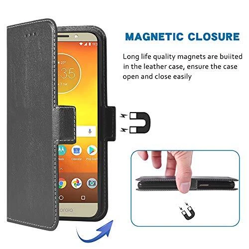 Phone Case for Moto E5/G6 Play/MotoG6 Forge Folio For Moto E5 Black For Moto E5