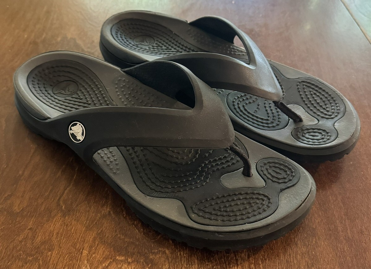 CROCS Ergonomic MASSAGE DIMPLES Fllp Flop BEACH SANDALS Unisex: M 10 W  12 US