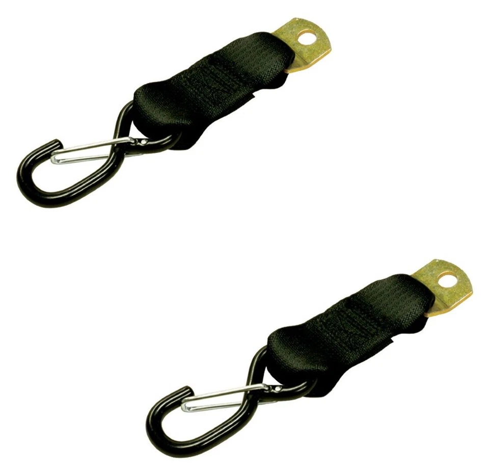 CargoBuckle Boat/Cargo Buckle S-Hook Adapter Strap PAIR 2 Straps Tie-Down Hooks
