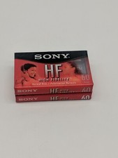 SONY HF 60 Minute Blank Audio Cassette Tapes High Fidelity C-60HFL NEW Lot Of 2