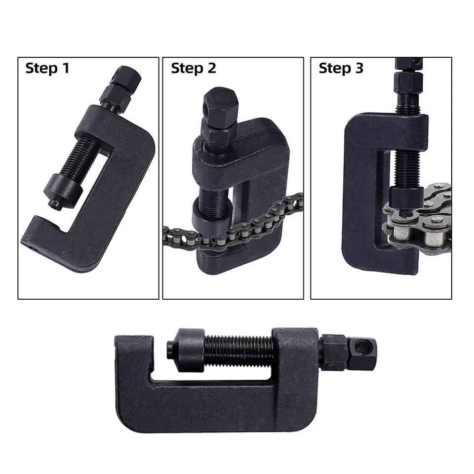 13Tlg/Satz Nietwerkzeug Kettenwerkzeug Motorrad Kettentrenner Kettennietgerät DE - Bild 4 von 4
