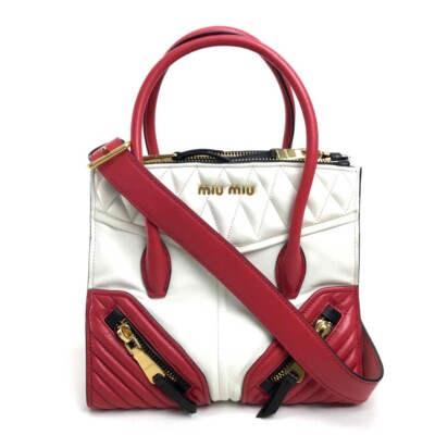 MIUMIU Biker Materasse Hand Bag Shoulder Bag Crossbody 2 way bag