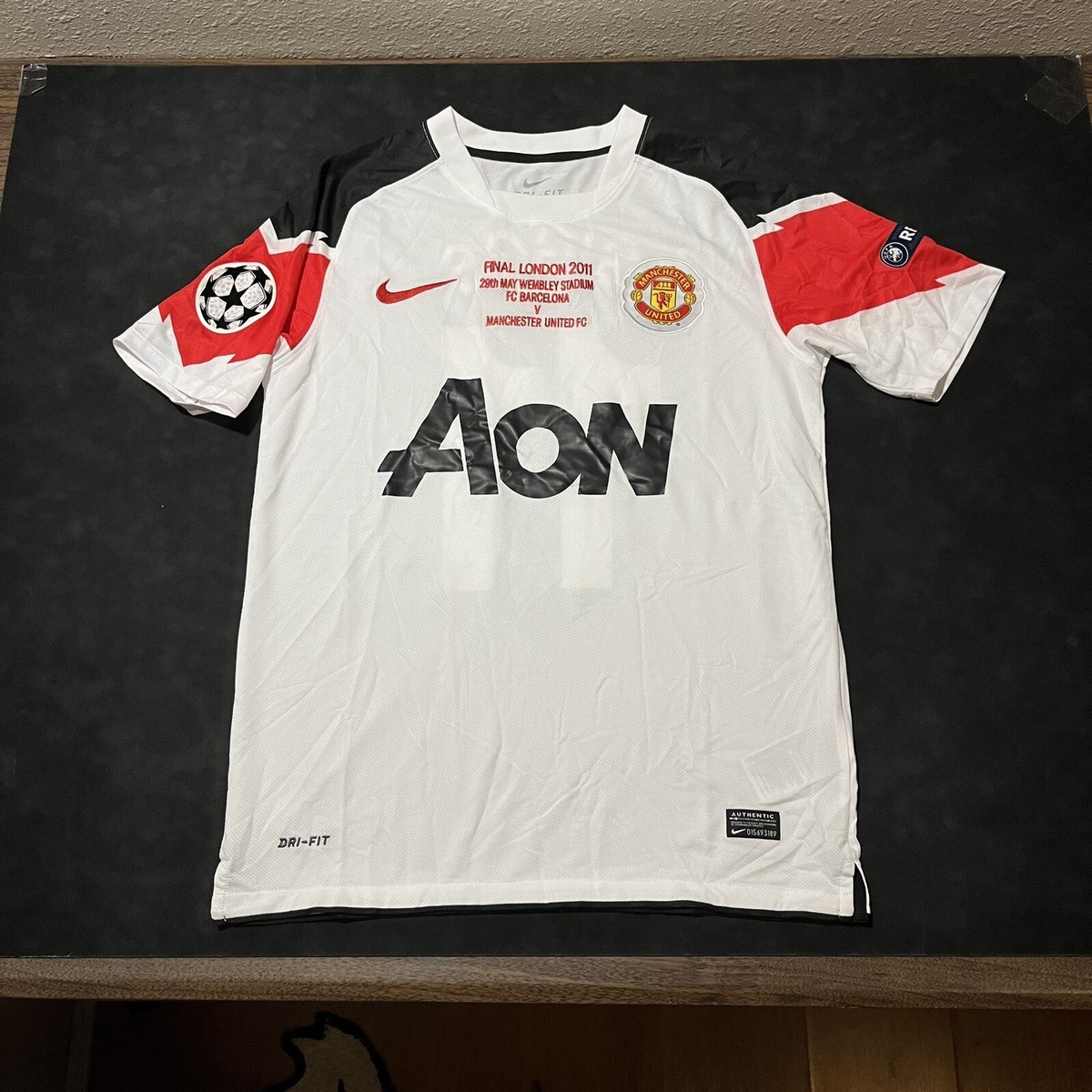 Manchester United Jersey Final London Barcelona Vintage 2010 Manchester United Jersey Final London Barcelona Vintage 2010