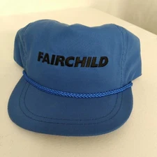 Vintage 1990’s FAIRCHILD  Hat, Strapback Baseball Cap  Nice Blue C