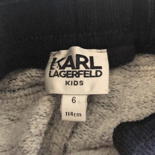 Karl Lagerfeld Black & grey sweats joggers set size 6 Boys Unisex Warm Cozy Set - Picture 7 of 8