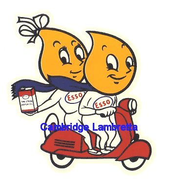 Esso Jungen / Mädchen Roller Lambretta Vespa Vintage Wasserrutsche groß - Bild 1 von 1