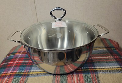 Princess House Stainless Steel Heritage 8-qt Serving Casserole With Lid #6776