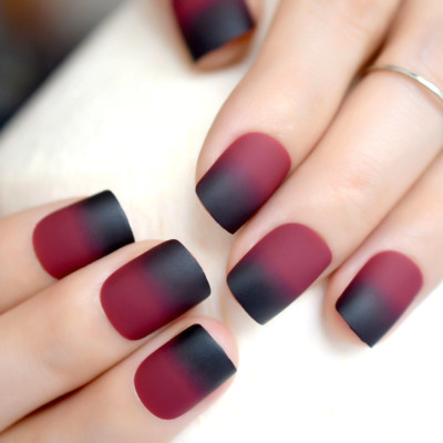 Matte Fairy Tale Black Burgundy Red Short Full Press On 24 Nail Tips Glue Ebay Matte Fairy Tale Black Burgundy Red Short Full Press On 24 Nail Tips Glue Ebay