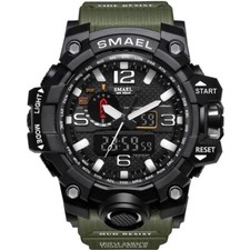 Montre Sport Militaire Homme Analogique Numérique LED Quartz imperméable