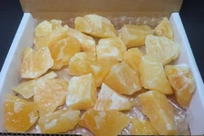 Orange Calcite Box 1 Lb Natural Orange Crystal Chunks Raw Mineral Specimens