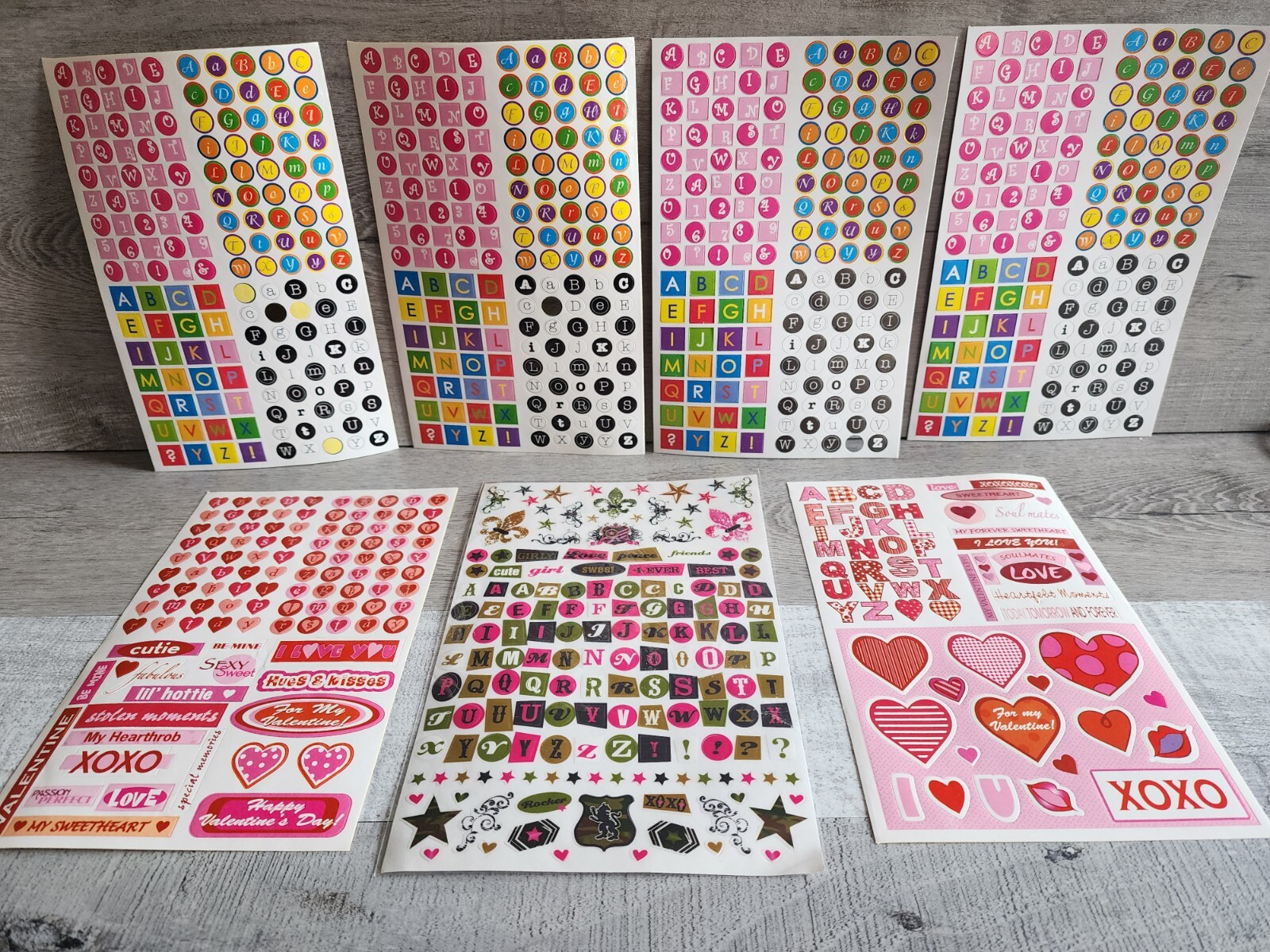 Planner Stickers Letters Hearts Scrapbook Cards Journal Making Memories New #47-image