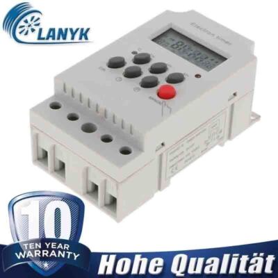 DC 12V 30A Digitale Zeitschaltuhr LCD-Stromzeitschaltuhr Timer Stück Relais