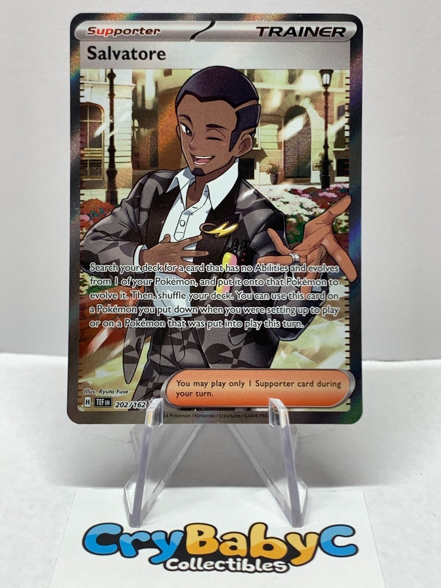 salvatore pokemon card Pokemon Salvatore 202/162 Temporal Forces SV Ultra Rare Full Art Trainer