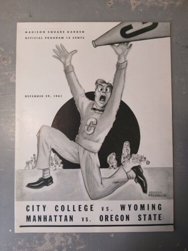 December 1941 Madison Square Garden Basketball Program | World War 2 New York