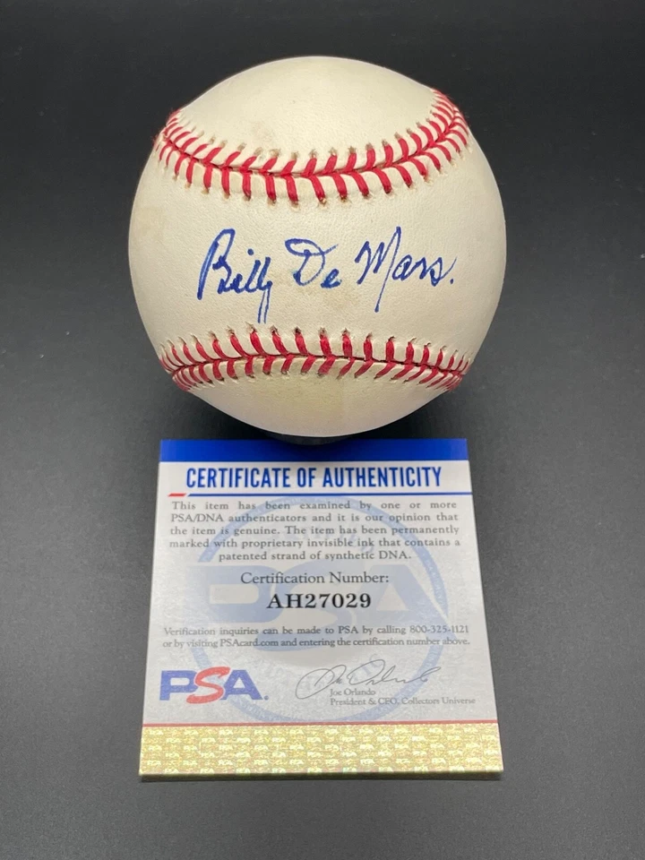 Billy DeMars "1980 Champs Phillies WWII US Navy" Autographed Signed Baseball PSA - Image 2 of 4