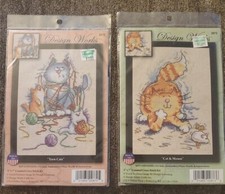  NEW "Cat  Mouse"  "Yarn Cats" Cross Stitch Kit