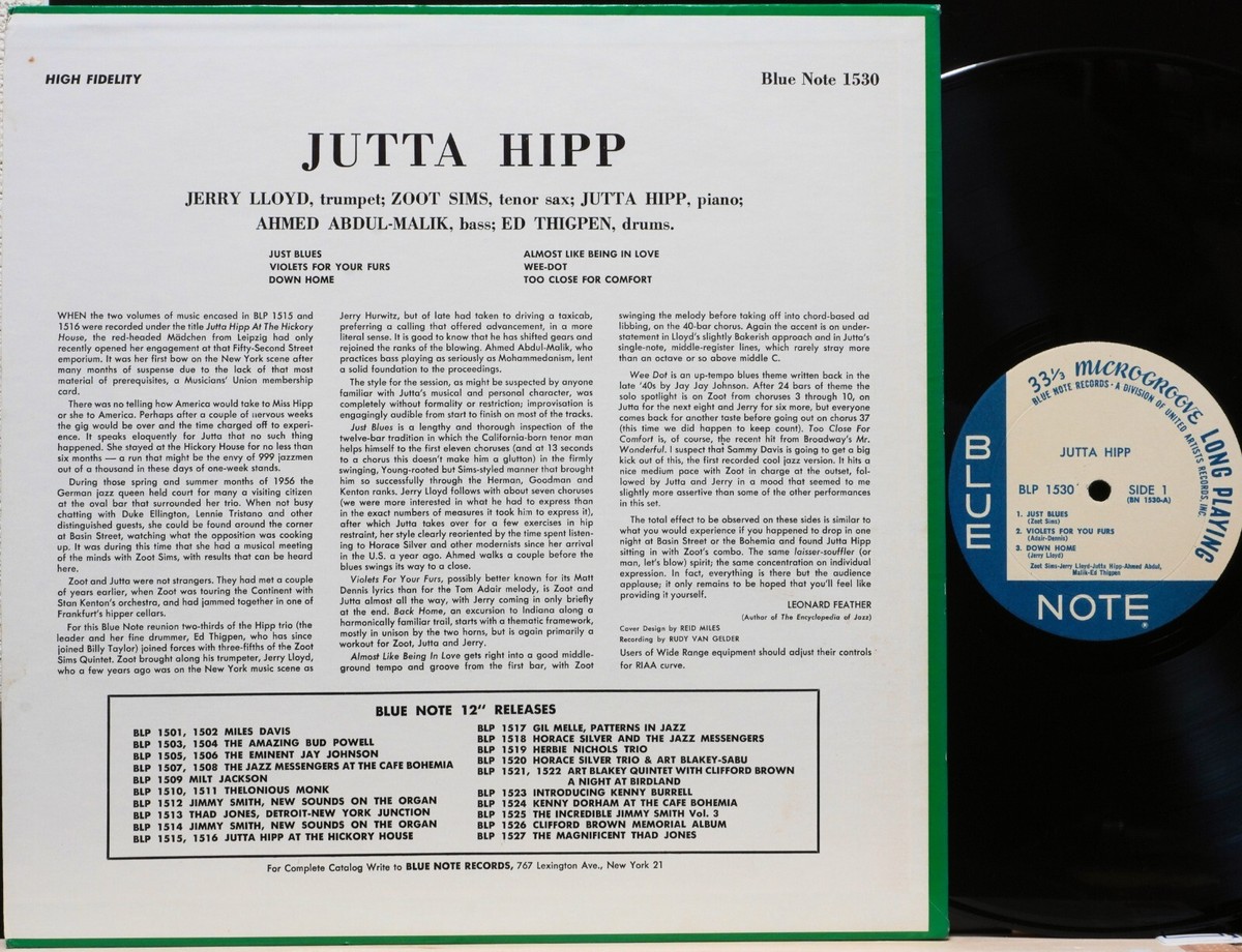 米LP Jutta Hipp With Zoot Sims BLP1530 BLUE NOTE /00260 Jutta Hipp - Jutta Hipp With Zoot Sims - Blue Note Records