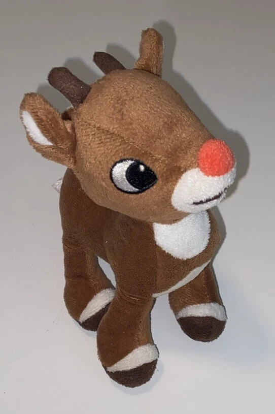 Rudolph the Red-Nosed Reindeer 6 1/2" Plush Baby Rattle All Soft Lovey Toy - Image 2 of 4